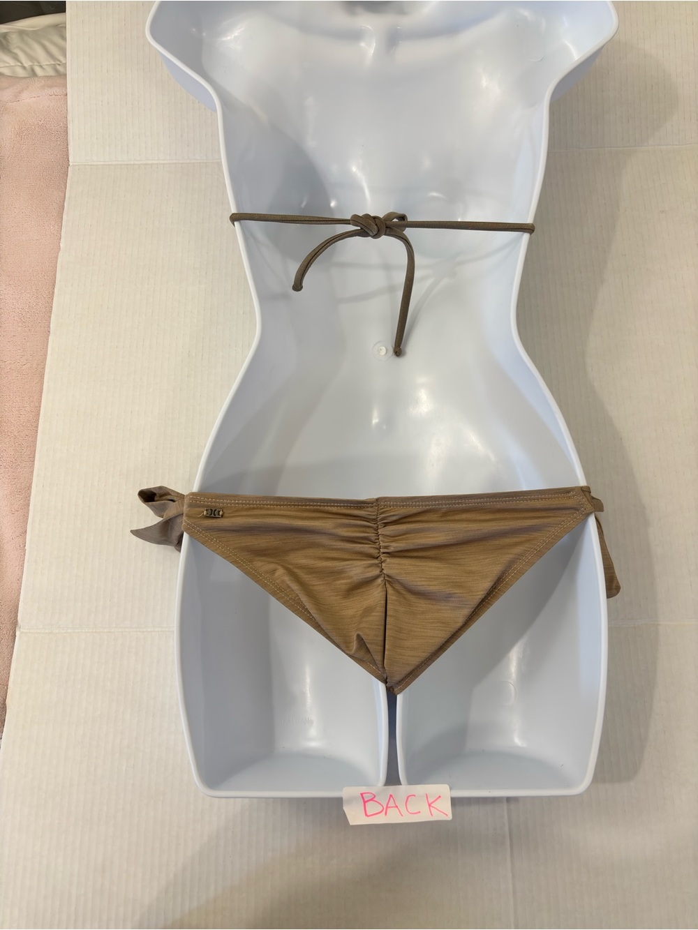 Vix Paul Hermanny Chic tan Bikini  with Halter Neck and faux strap gold accent - Picture 16 of 16
